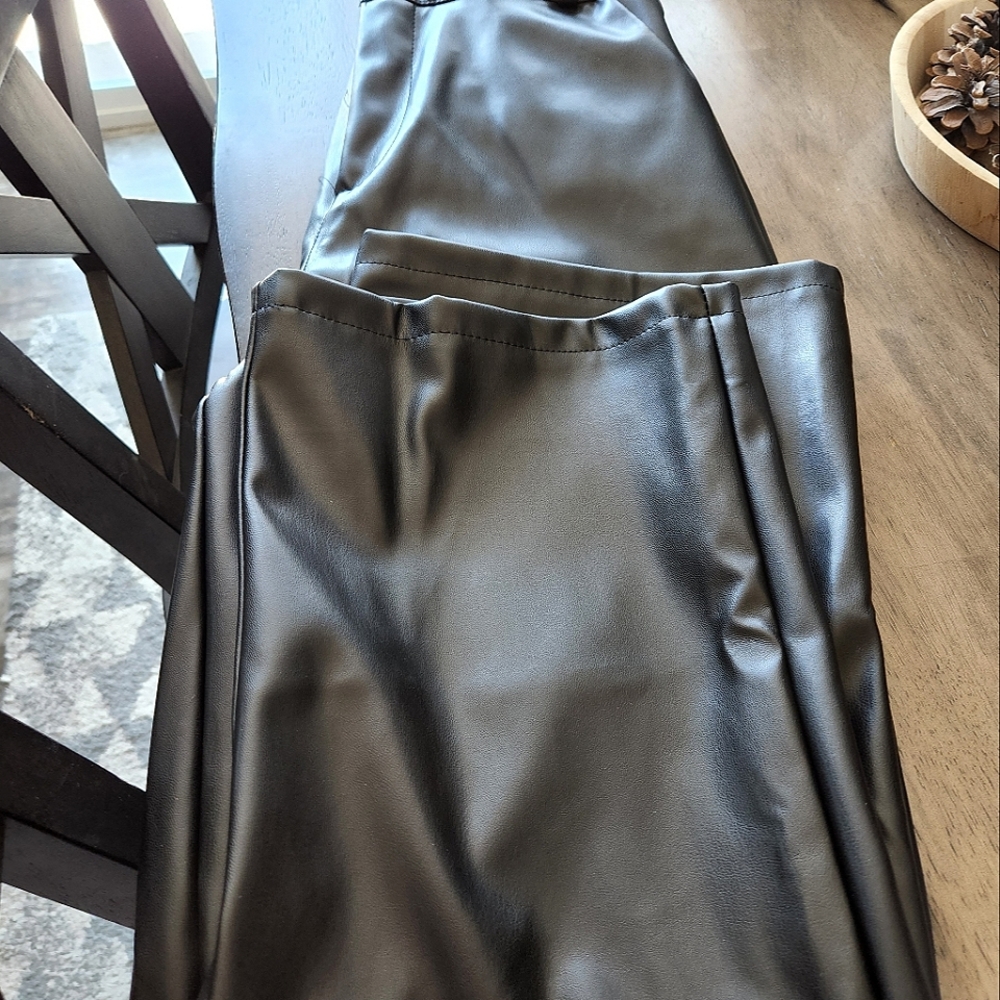Black leather pants